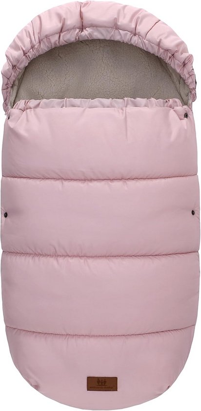 Universele Voetenzak voor Kinderwagen en Buggy - Warm & Waterafstotend Wintermodel Roze 90x48 cm
