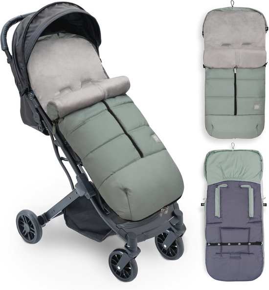 Universele voetenzak voor kinderwagen - Zacht, warm, pluche, eenvoudig te reinigen, met dubbele opening van Universele