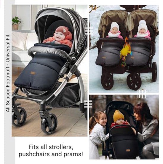Universele voetenzak voor kinderwagens - Cosy Toes - Peuter voetenzak met warme en zachte polar fleece