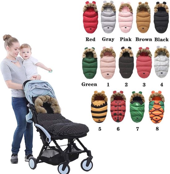 Universele Voetzakken voor Kinderwagens - Warm, Waterdicht en Winddicht - Geschikt voor Kinderwagens, Autostoeltjes en Babybedjes (Roze) van Universele
