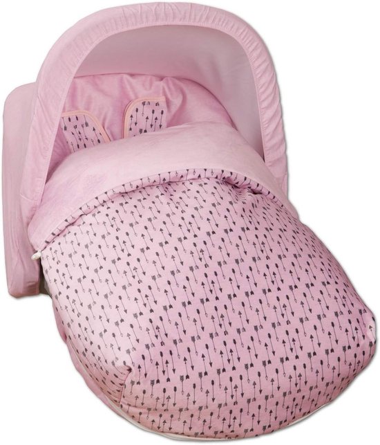 Universele Wandelwagenzak Babystoel Groep 0 Roze Fleece Waterafstotend