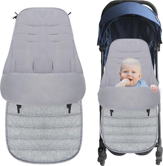 Universele waterdichte voetenzak voor kinderwagens - Slaapzak voor baby's - Geschikt voor winterwandelen - Komt met ritssluiting voor temperatuurregeling van Universele