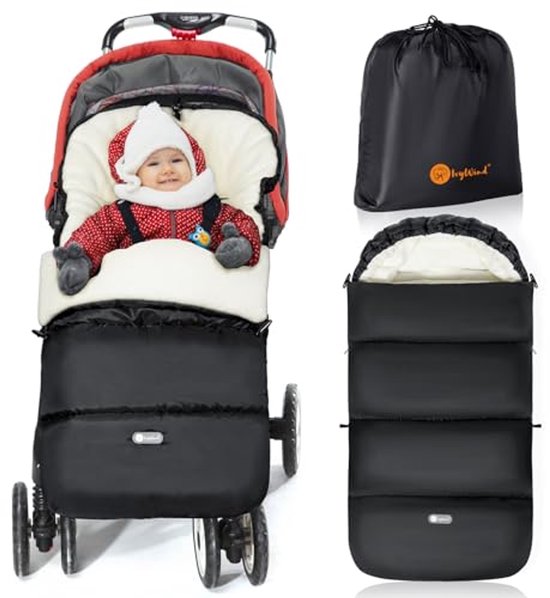 Universele Winter Voetenzak voor Kinderwagen - Warm en Waterdicht met Afneembaar Design van Merkloos
