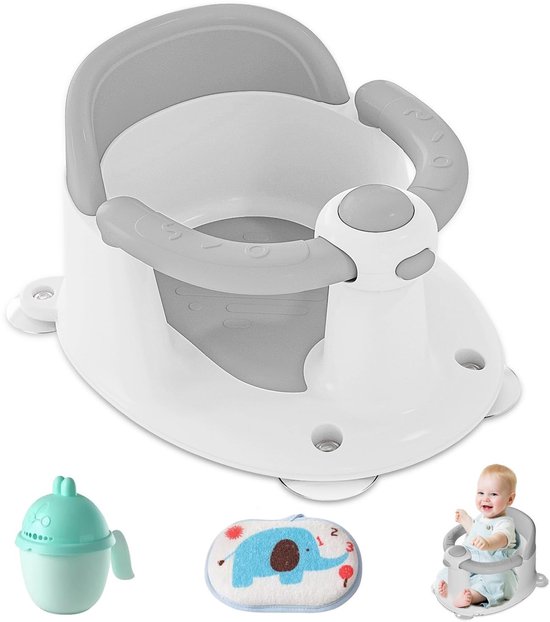 Unyqoos® Ergonomisch babybadzitje met antislip en accessoires voor veilig baden van Unyqoos