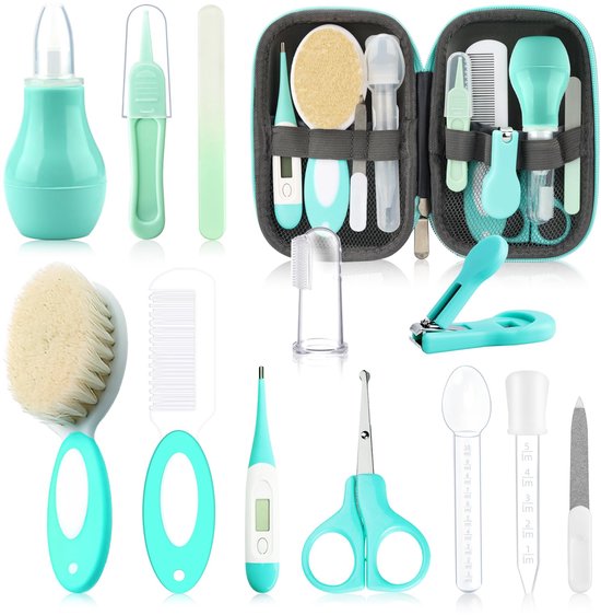 Unyqoos® Uitgebreide babyverzorgingsset met 18 essentiële items voor pasgeborenen van Unyqoos