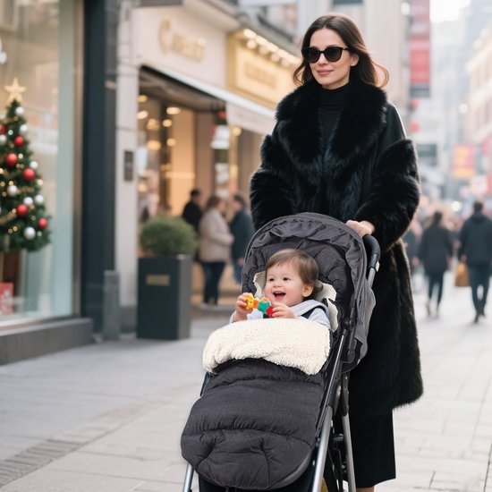 Unyqoos® Universele warme voetenzak voor kinderwagens met afneembare voering