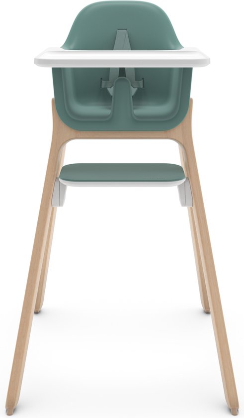 UPPAbaby Ciro Emrick - Kinderstoel - Groen - Gecertificeerd Hout - Verstelbare Voetensteun - Afneembaar Eetblad van UPPAbaby