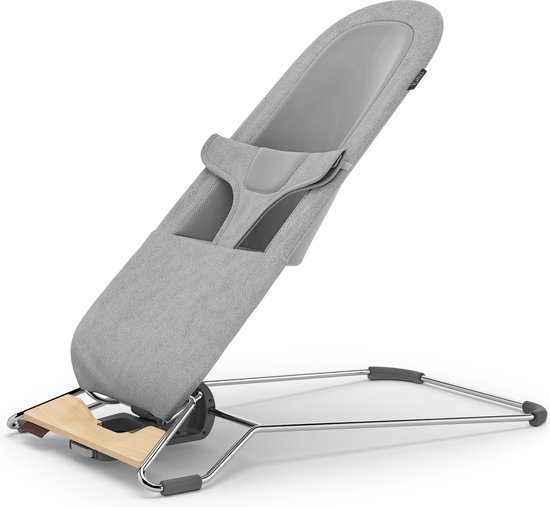UPPAbaby - Mira Stella - Wipstoel - Grijs - Zilveren frame met houten voet - Baby en Peuter - 2-in-1 van UPPAbaby