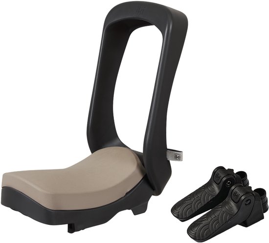 Urban Iki Fietsstoeltje Junior - Bincho Black/Inaho Beige - Zonder Montagekader van Merkloos
