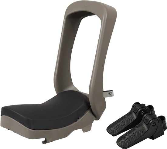 Urban Iki Junior Fietsstoeltje - Zonder Montagekader - Suzume Grey/ Bincho Black - van Urban Iki