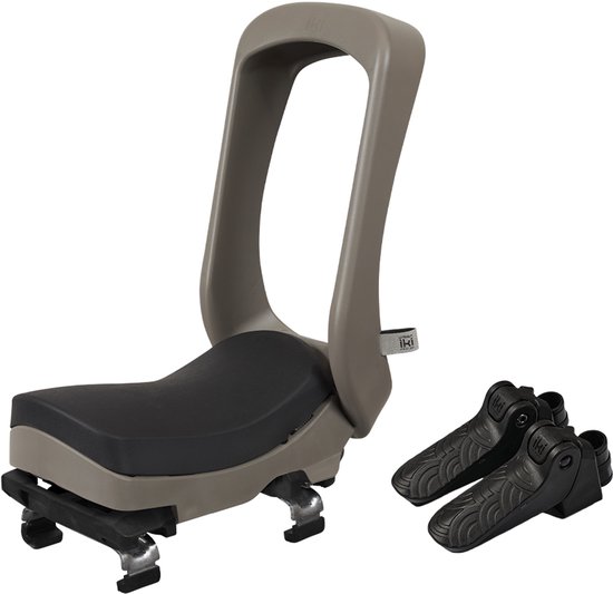 Urban Iki Junior fietszitje - Dragermontage - Suzume Grey/ Bincho Black van Merkloos