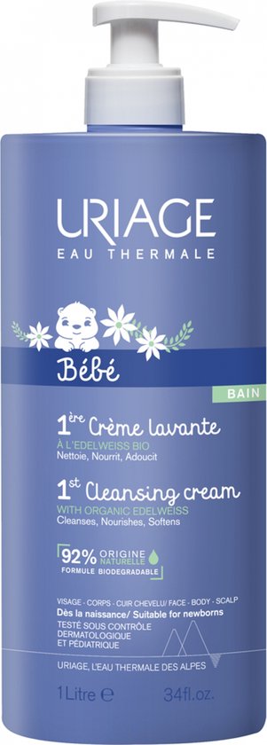 Uriage Bebe 1ere creme lavante 1 Liter van Merkloos