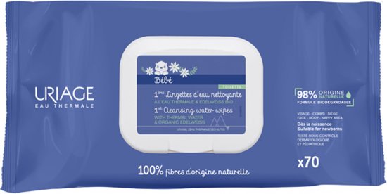 Uriage Doekjes Bébé Lingettes Nettoyantes Cleansing Wipes van Uriage