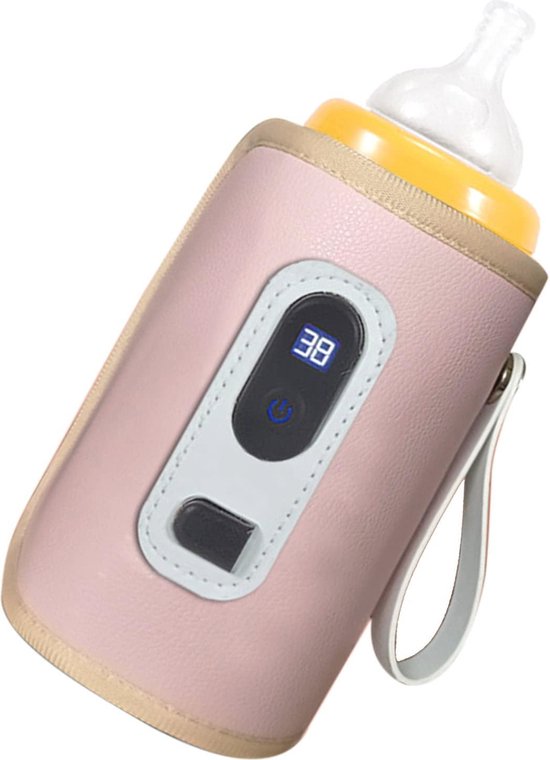 USB Melkflesverwarmer met Temperatuurregeling en LCD-scherm - Draagbare en Waterdichte Flessenwarmer voor Thuis en Reizen van Merkloos