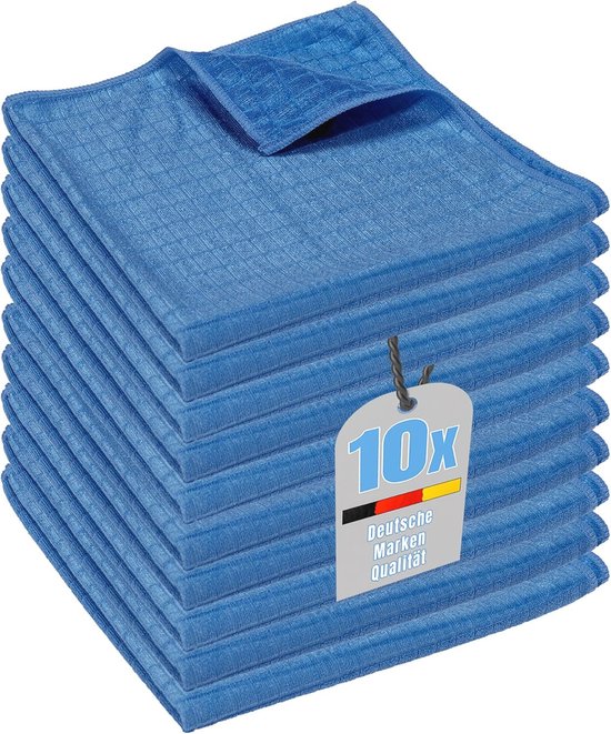 Vaatdoek voor keuken - Microvezeldoek met hoge wateropname voor glas, keramiek, bestek en borden van DuraCleaning