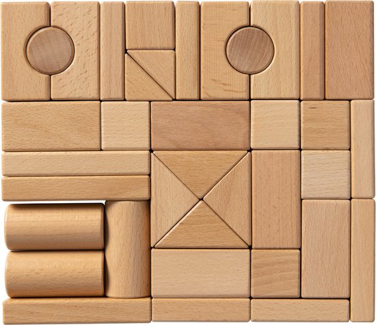 Van Dijk Toys beuken houten blokken - 44 stuks van Van Dijk Toys