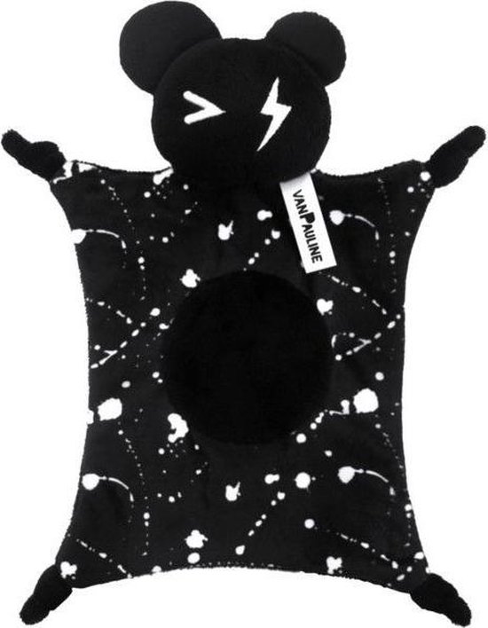 vanPauline knuffeldoekje Bear Black Zwart van vanPauline