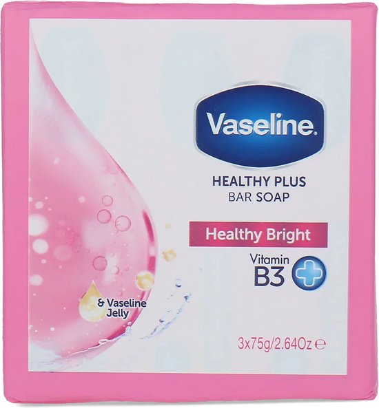 Vaseline Healthy Plus Bar Soap Healty Bright - 3 x 75 gram van Vaseline