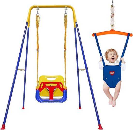 Veilige 2-in-1 Schommel voor Baby en Peuter - Binnen en Buiten Gebruik