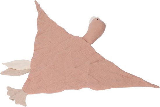 Veiligheidsdeken Gans - Zachte deken - Baby comfort - Zacht katoen - 20 x 6 cm - Roze