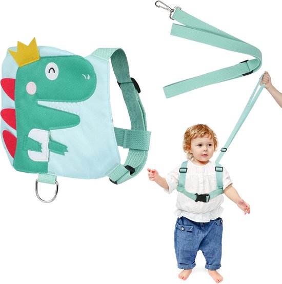 Veiligheidslijn voor peuters en baby’s - Draag tuigje met dinosaurusthema - Voorkomt verdwalen