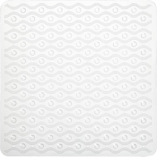 Veiligheidsmat voor Douche en Bad - Antislip PVC met Zuignappen - 55x55 cm Transparant