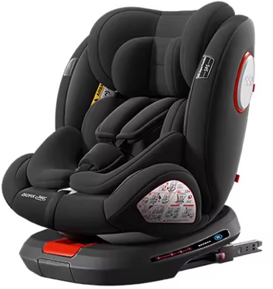 Veiligheidszitje voor baby's 360 ° Roterende Isofix verstelbare kinderautostoel 0-12 jaar baby peuter reisstoel comfortabel liggend