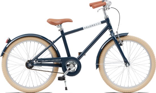 Veloretti Junior Kinderfiets - 20 inch - Donkerblauw - 5-8 jaar van Merkloos