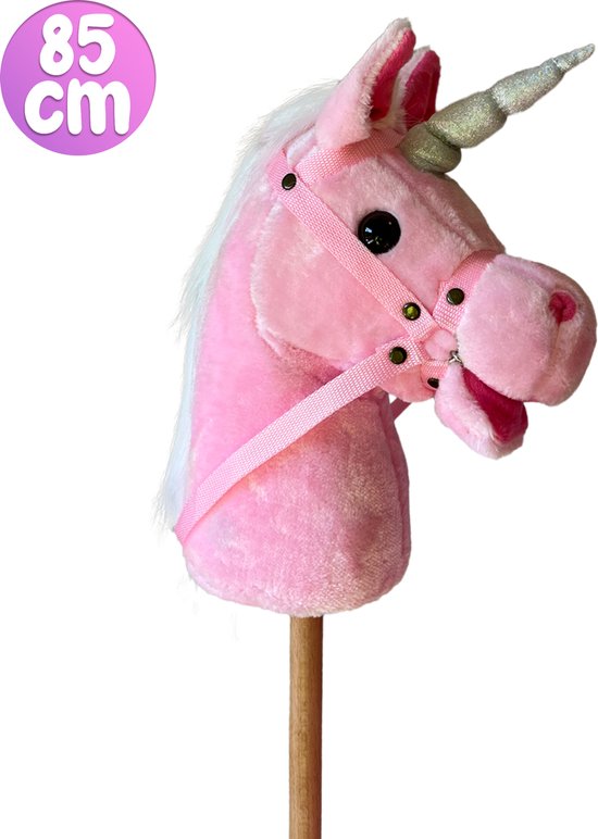 Venditoy® Hobbyhorse Stok Paard - Eenhoorn Stokpaardje - Houten Speelgoed Peuter - Buitenspeelgoed - Unicorn Hobby Horse Spullen - 85 CM - Destiny van Venditoy®