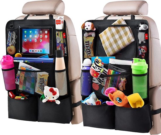 Venneweide - luxe en sterke Autostoel Organizer met Tablethouder - Auto Organizer - Voor baby en kinderen - veel opbergruimte - geschikt voor o.a. iPad - Topkwaliteit - zwart. van Venneweide