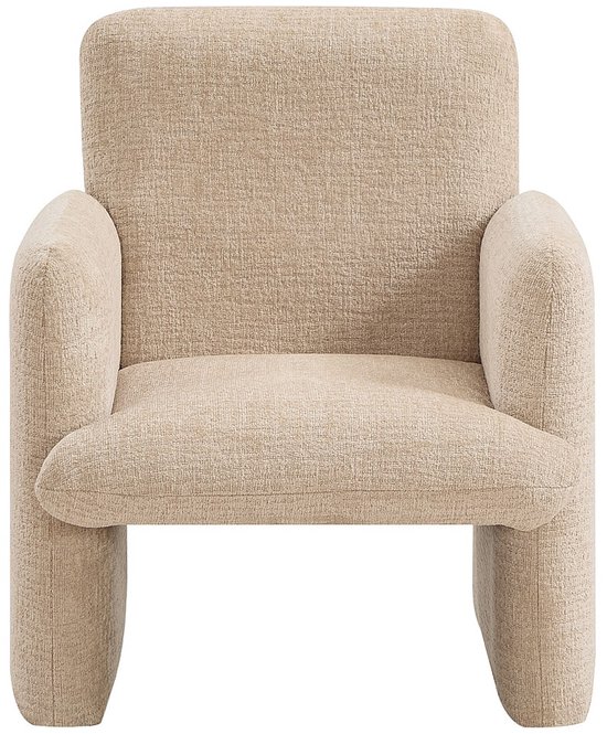 Vente-unique MESUTO beige chenille stof kinderfauteuil