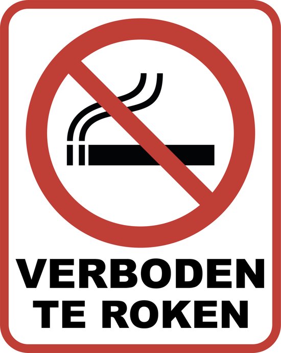 Verboden te Roken bord | 3 mm dik | Forex van VER