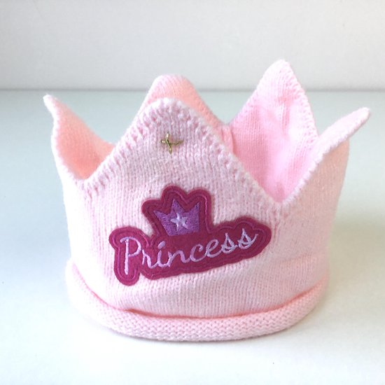 Verjaardag Baby - Kroon - Roze - Katoen - Foto van VER