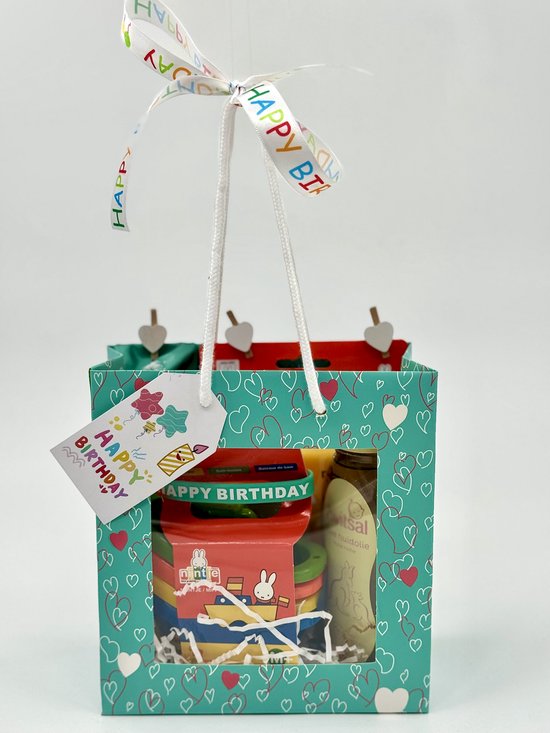 Verjaardag baby Zwitsal - babygeschenkset - verjaardag cadeau - verjaardagscadeau - Happy birthday - Zwitsal - cadeau 1 jaar - cadeau 2 jaar geschenket - Zwitsal set - baby pakket cadeau - baby verjaardag - cadeau baby - baby pakket van Zwitsal