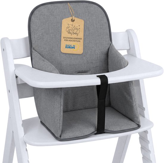 Verkleiningskussen Kinderstoel High Chair Seat Reducer - Universele Bekleding Hauck Stokke Babystoel Zitkussen Voedingstoel Cover Stoelopvulling Grijs