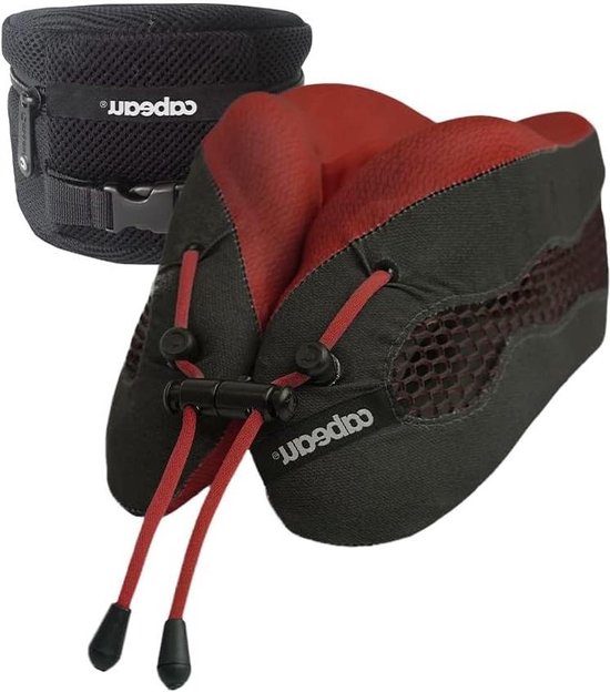 Verkoelende ventilatieopeningen - Evolution Cool Nekkussen van Traagschuim met Verstelbare Sluiting - Comfortabel voor Onderweg - Draagtas Inbegrepen van VER