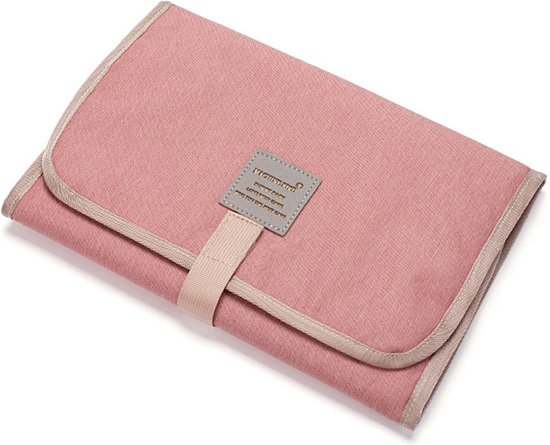 Verschoonmatje voor Onderweg - Roze - Verschoningsmatje Baby - Waterbestendig - Opvouwbaar - Clutch Verschoonmat
