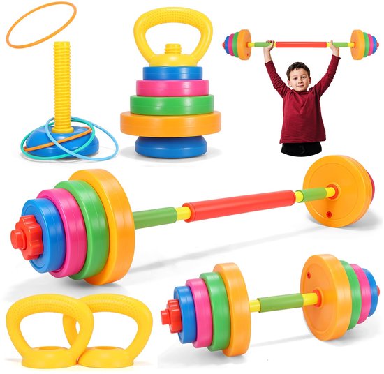 Verstelbare 5-In-1 Kettlebellset Voor Kinderen – Fitnessspeelgoed Met Verstelbaar Gewicht Voor Fysieke Beweging Bij Kleuters