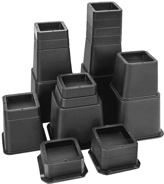 Verstelbare bedverhogers 30 cm - Meubelverhogingen tot 27 kg van Merkloos