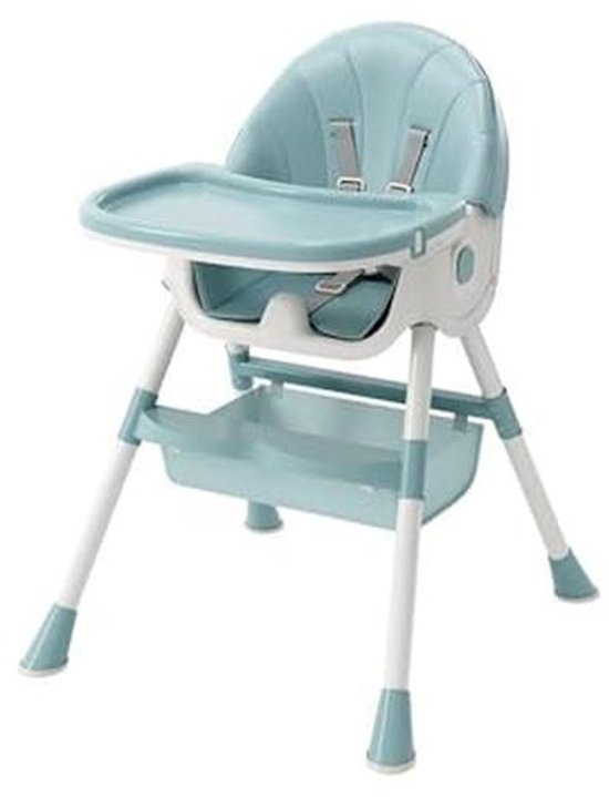 Verstelbare Kinderstoel voor Kinderen van 0 tot 3 Jaar - Inklapbaar en Eenvoudig Schoon te Maken - Groen van Merkloos