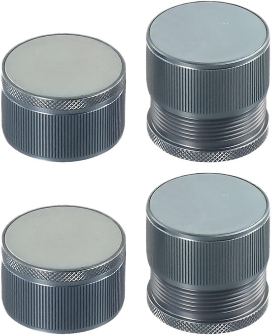 Verstelbare meubels liften set van aluminiumlegering bed risers voor extra ruimte (4 stuks grijs) van Merkloos