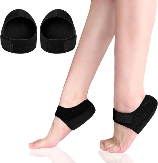 Verstelbare Siliconen Hielbeschermers voor Plantar Fasciitis en Hielspoor | Ademend Ontwerp | Pijnverlichting voor Droge en Gebarsten Hielen | 1 Paar | Maat L 40-45