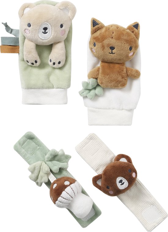 Vertbaudet Hand en voet rammelaar GREEN FOREST van Merkloos