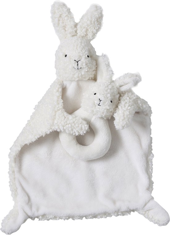 Vertbaudet Knuffelkonijn en rammelaar van sherpa van Vertbaudet