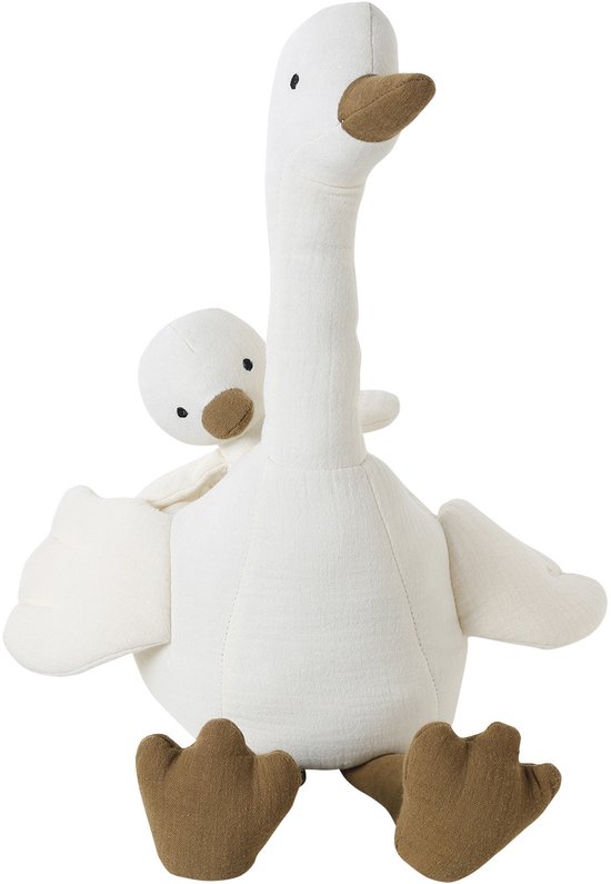 Vertbaudet Pluchen moedergans en haar baby van Merkloos