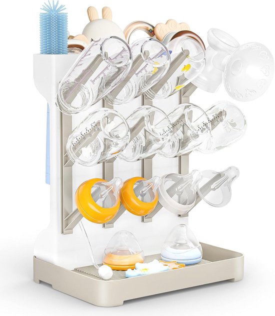Verticaal Flessendroogrek voor Babyflessen en Accessoires - Ruimtebesparend Staand Model