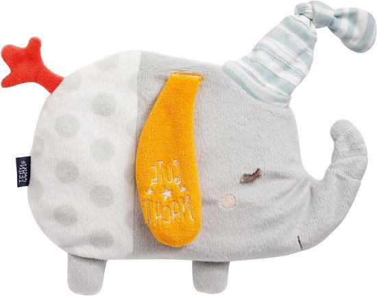 Verwarmbaar Knuffeldier - Warmtekussen Olifant - Baby Comfort - Glow-in-the-dark Elementen - 21 cm - Meerkleurig van Merkloos