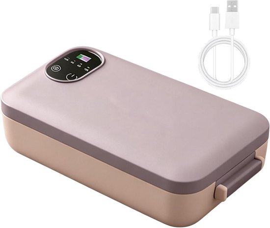 Verwarmbare Lunchbox - Voedselcontainer - Maaltijden Opwarmen - Instelbare Temperatuur - 900ml - Roze