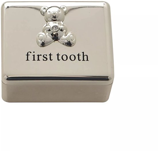Verzilverd tandendoosje "my first teeth"
