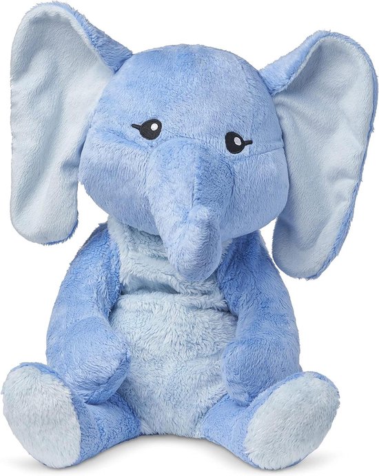 Verzwaarde Knuffel Olifant - Knuffeldier Kalmerend - Stressverlichting - Gelijkmatig Gewicht - 2 kg - Blauw